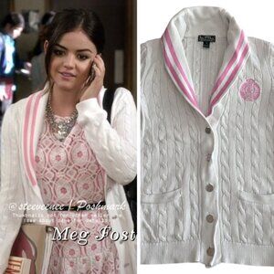 Lauren Active Shawl-Collar Cabled Cardigan ASO Aria Montgomery